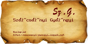Szécsényi Gyöngyi névjegykártya