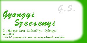gyongyi szecsenyi business card
